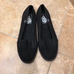 Black Womens Slip on Vans Sneakers